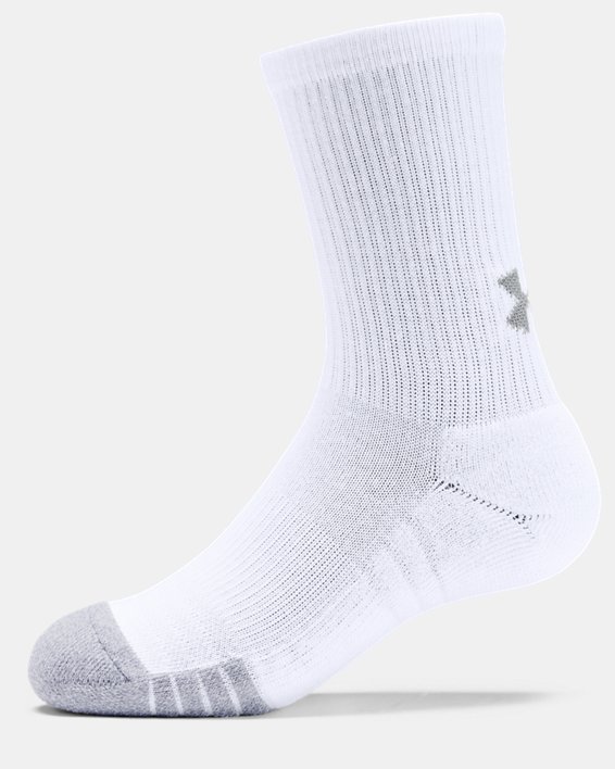 Jugendliche HeatGear® Crew Socken – 3er-Pack, White, pdpMainDesktop image number 4